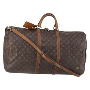 LOUIS VUITTON Monogram Keepall Bandouliere 60 Boston Bag M41412 LV Auth 130812